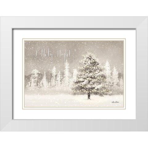 O Holy Night    White Modern Wood Framed Art Print with Double Matting by Deiter, Lori