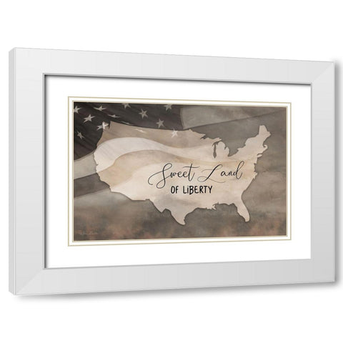 Sweet Land of Liberty      White Modern Wood Framed Art Print with Double Matting by Deiter, Lori