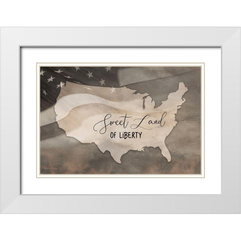Sweet Land of Liberty      White Modern Wood Framed Art Print with Double Matting by Deiter, Lori