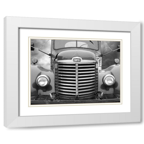 International Truck White Modern Wood Framed Art Print with Double Matting by Deiter, Lori