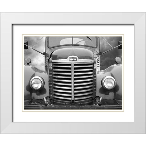International Truck White Modern Wood Framed Art Print with Double Matting by Deiter, Lori