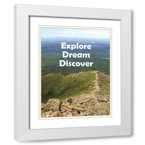 Explore Dream Discover White Modern Wood Framed Art Print with Double Matting by Deiter, Lori