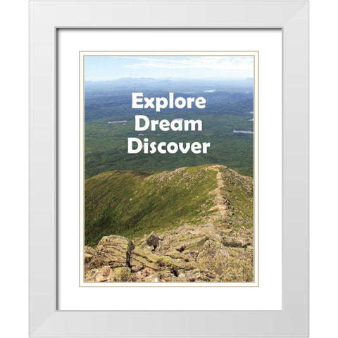 Explore Dream Discover White Modern Wood Framed Art Print with Double Matting by Deiter, Lori