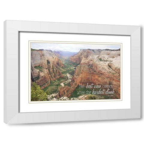 The Best View White Modern Wood Framed Art Print with Double Matting by Deiter, Lori