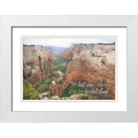 The Best View White Modern Wood Framed Art Print with Double Matting by Deiter, Lori