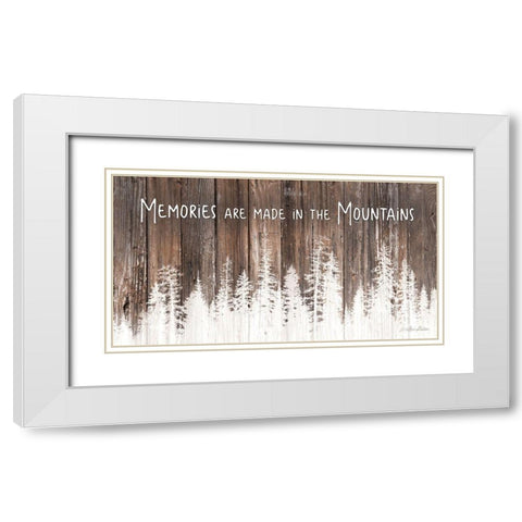 Mountain Memories White Modern Wood Framed Art Print with Double Matting by Deiter, Lori