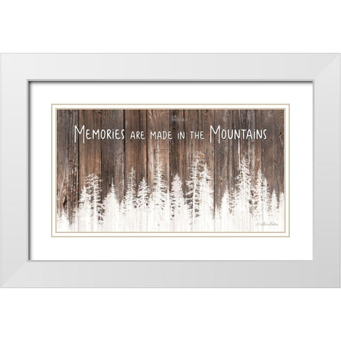 Mountain Memories White Modern Wood Framed Art Print with Double Matting by Deiter, Lori