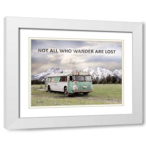 Camping in Style White Modern Wood Framed Art Print with Double Matting by Deiter, Lori