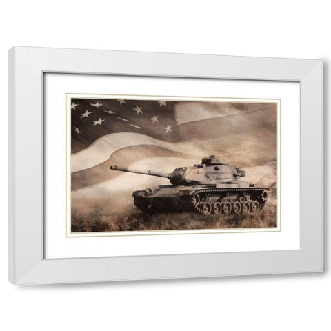 The Liberator Tank White Modern Wood Framed Art Print with Double Matting by Deiter, Lori