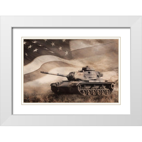 The Liberator Tank White Modern Wood Framed Art Print with Double Matting by Deiter, Lori