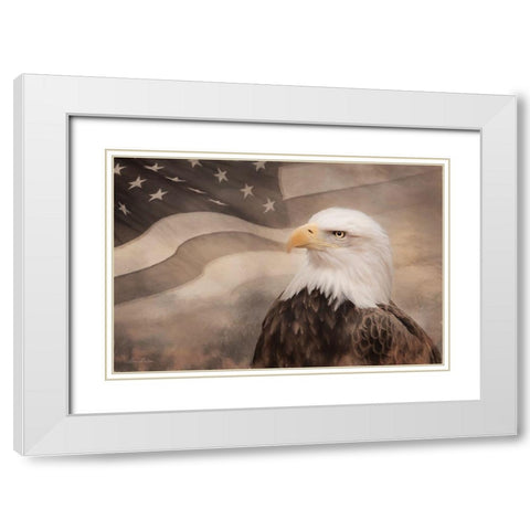 US Symbols White Modern Wood Framed Art Print with Double Matting by Deiter, Lori