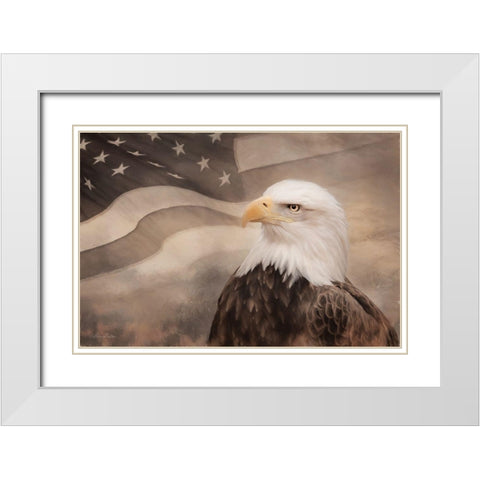 US Symbols White Modern Wood Framed Art Print with Double Matting by Deiter, Lori