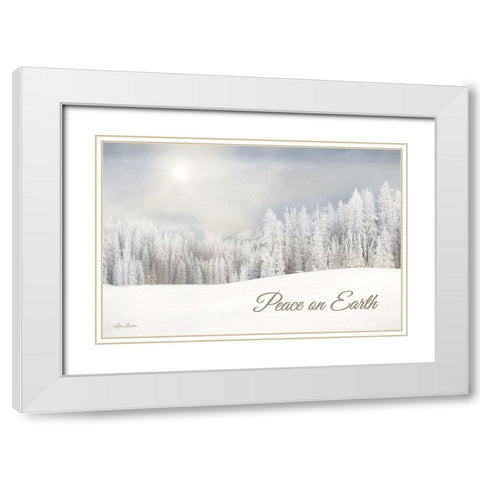 Lava Mountain Snow Storm    White Modern Wood Framed Art Print with Double Matting by Deiter, Lori