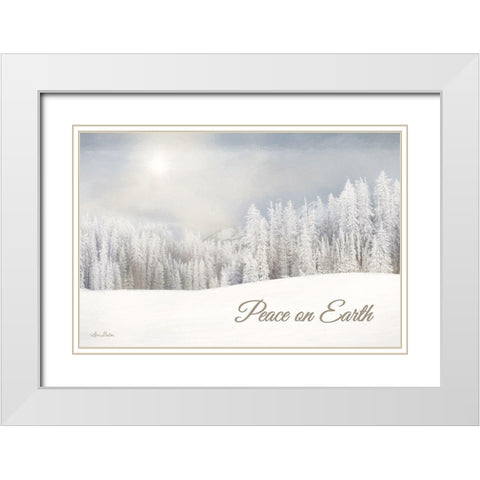 Lava Mountain Snow Storm    White Modern Wood Framed Art Print with Double Matting by Deiter, Lori