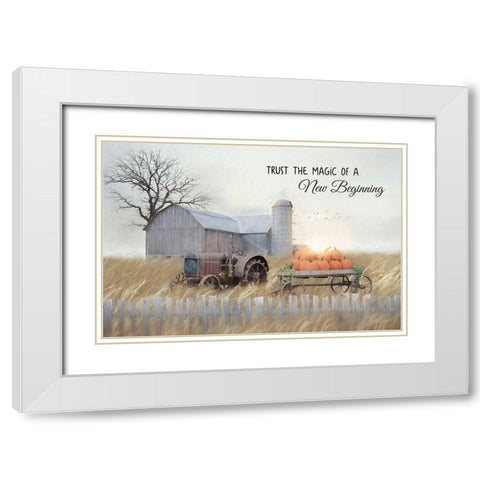 New Beginning White Modern Wood Framed Art Print with Double Matting by Deiter, Lori