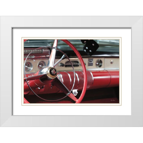 1955 Buick Supra White Modern Wood Framed Art Print with Double Matting by Deiter, Lori