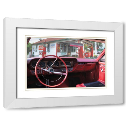 Pontiac GTO Pitstop White Modern Wood Framed Art Print with Double Matting by Deiter, Lori
