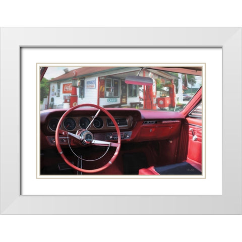 Pontiac GTO Pitstop White Modern Wood Framed Art Print with Double Matting by Deiter, Lori