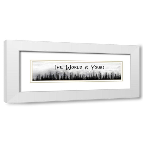The World is Yours - White Modern Wood Framed Art Print with Double Matting by Deiter, Lori