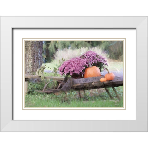 Fall Display White Modern Wood Framed Art Print with Double Matting by Deiter, Lori