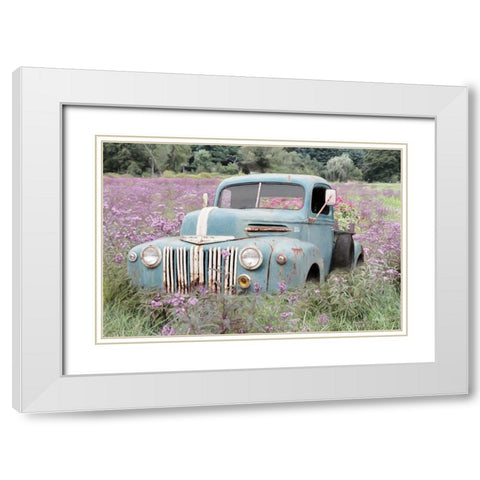 Truckload of Happiness White Modern Wood Framed Art Print with Double Matting by Deiter, Lori