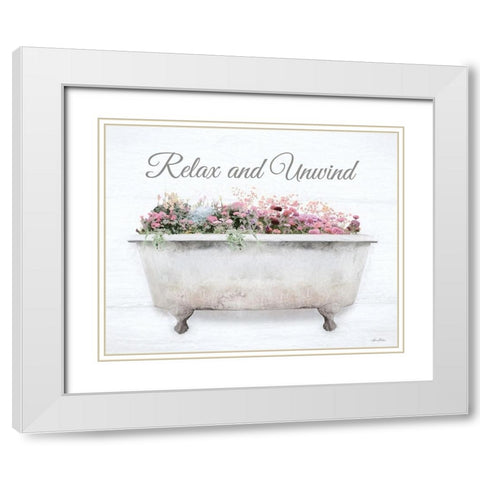 Relax and Unwind White Modern Wood Framed Art Print with Double Matting by Deiter, Lori