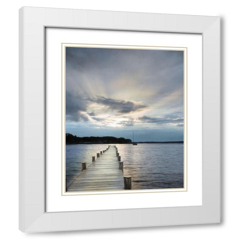 Sunset on the Bay White Modern Wood Framed Art Print with Double Matting by Deiter, Lori