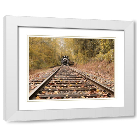Great Smoky Mountains Railroad White Modern Wood Framed Art Print with Double Matting by Deiter, Lori
