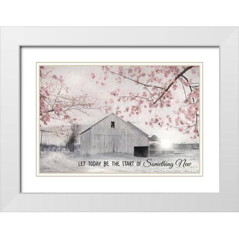 Something New White Modern Wood Framed Art Print with Double Matting by Deiter, Lori