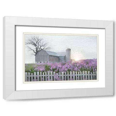 Spring Blessings White Modern Wood Framed Art Print with Double Matting by Deiter, Lori