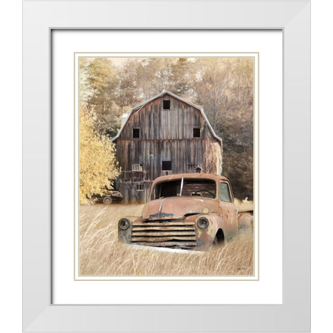 New Stuff Doesnt Have Character White Modern Wood Framed Art Print with Double Matting by Deiter, Lori