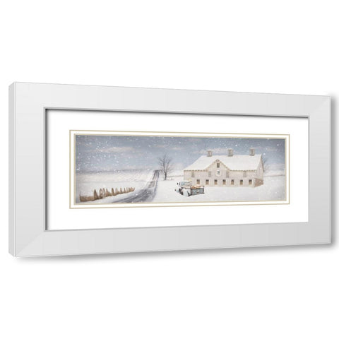 May Your Days be Merry White Modern Wood Framed Art Print with Double Matting by Deiter, Lori