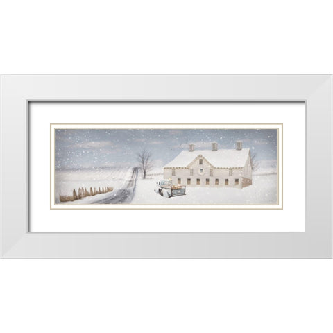 May Your Days be Merry White Modern Wood Framed Art Print with Double Matting by Deiter, Lori