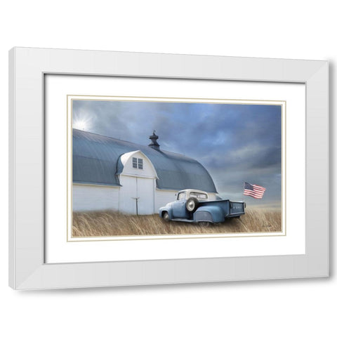 Let Freedom Reign   White Modern Wood Framed Art Print with Double Matting by Deiter, Lori