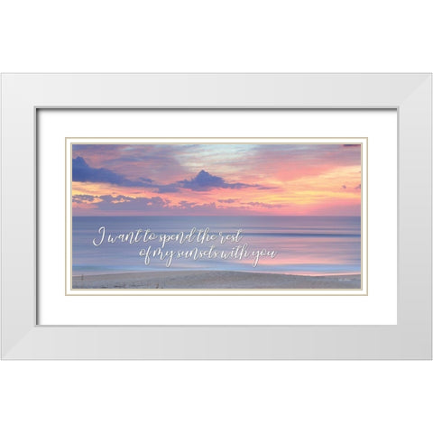 Rest of My Sunsets II White Modern Wood Framed Art Print with Double Matting by Deiter, Lori
