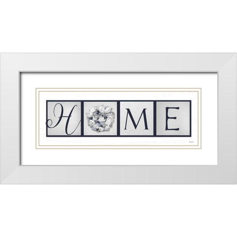 Navy Blue Home White Modern Wood Framed Art Print with Double Matting by Deiter, Lori
