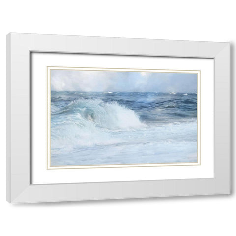 Curly Wave White Modern Wood Framed Art Print with Double Matting by Deiter, Lori