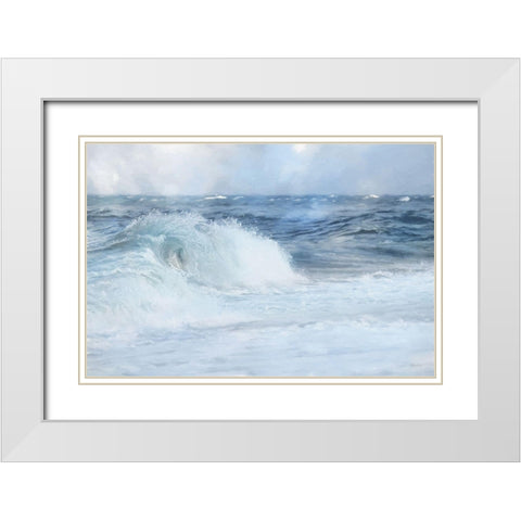 Curly Wave White Modern Wood Framed Art Print with Double Matting by Deiter, Lori