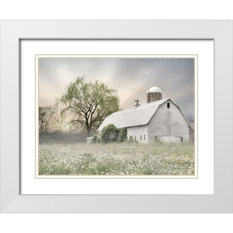 Willow Farm White Modern Wood Framed Art Print with Double Matting by Deiter, Lori