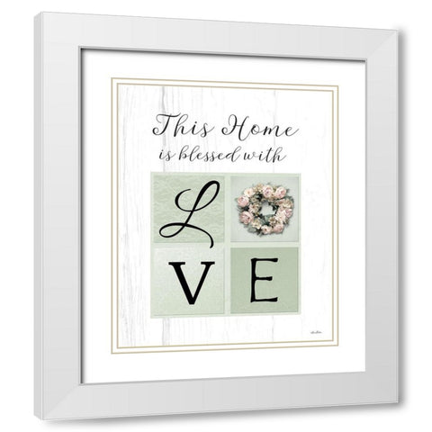 Blessed With Love White Modern Wood Framed Art Print with Double Matting by Deiter, Lori
