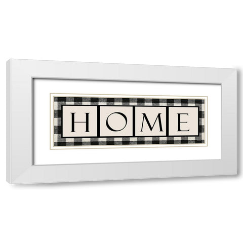 Buffalo Plaid Home White Modern Wood Framed Art Print with Double Matting by Deiter, Lori