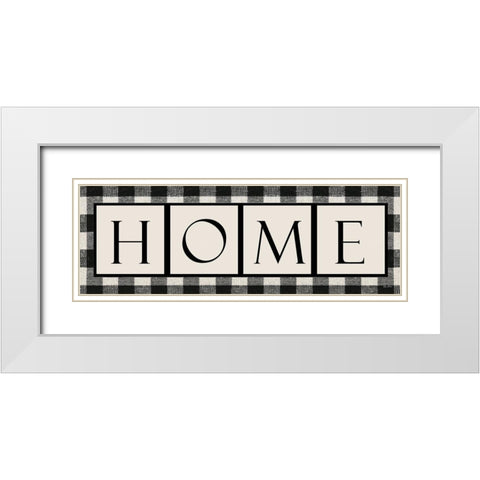 Buffalo Plaid Home White Modern Wood Framed Art Print with Double Matting by Deiter, Lori