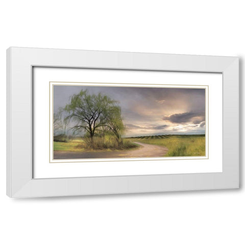 Willow Lane White Modern Wood Framed Art Print with Double Matting by Deiter, Lori
