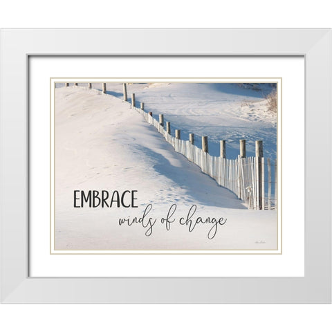 Embrace Winds of Change White Modern Wood Framed Art Print with Double Matting by Deiter, Lori