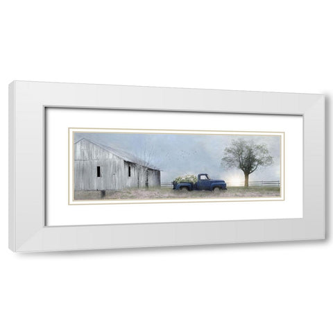 Jonestown Barn White Modern Wood Framed Art Print with Double Matting by Deiter, Lori
