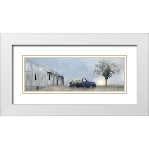 Jonestown Barn White Modern Wood Framed Art Print with Double Matting by Deiter, Lori