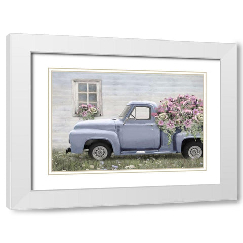 Live Life in Full Bloom     White Modern Wood Framed Art Print with Double Matting by Deiter, Lori