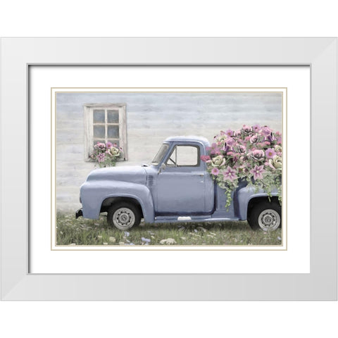 Live Life in Full Bloom     White Modern Wood Framed Art Print with Double Matting by Deiter, Lori