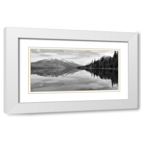 Lake McDonald   White Modern Wood Framed Art Print with Double Matting by Deiter, Lori