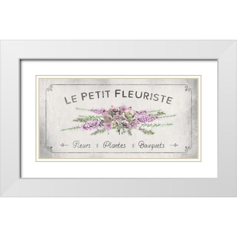 Fleurs And Plantes Pink I White Modern Wood Framed Art Print with Double Matting by Deiter, Lori